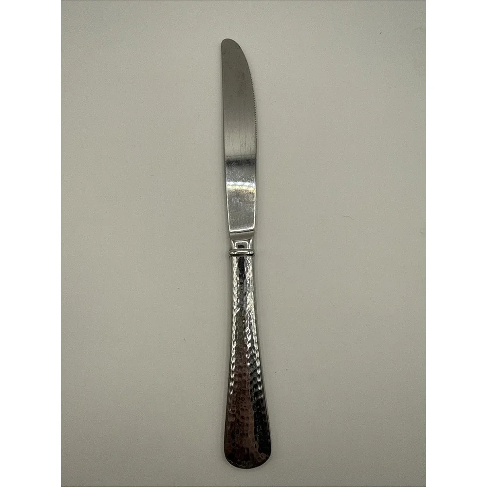 1 Reed & Barton Hammered 18/8 Stainless Steel Dinner‎ Knife Korea Flatware